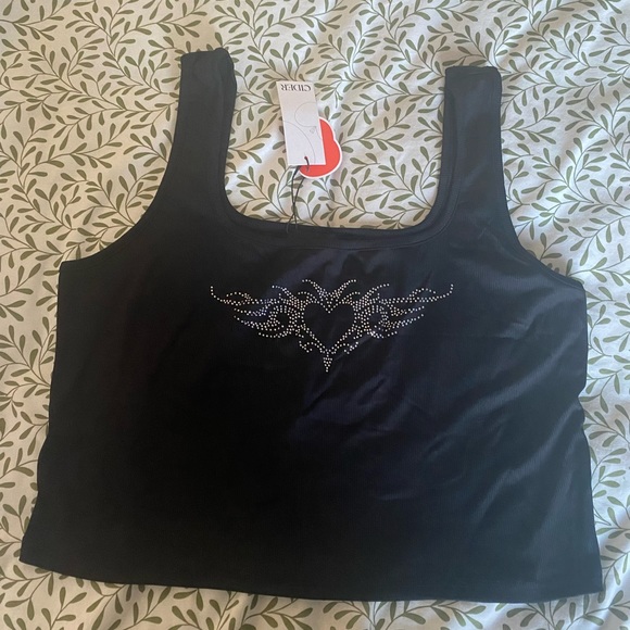 Rhinestone Cami Crop Top - Picture 3 of 3